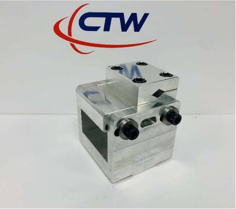 CTW fork tube clevis fixture.